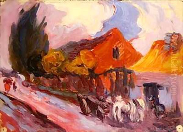 Polish Smithy Oil Painting by Robert Polhill Bevan