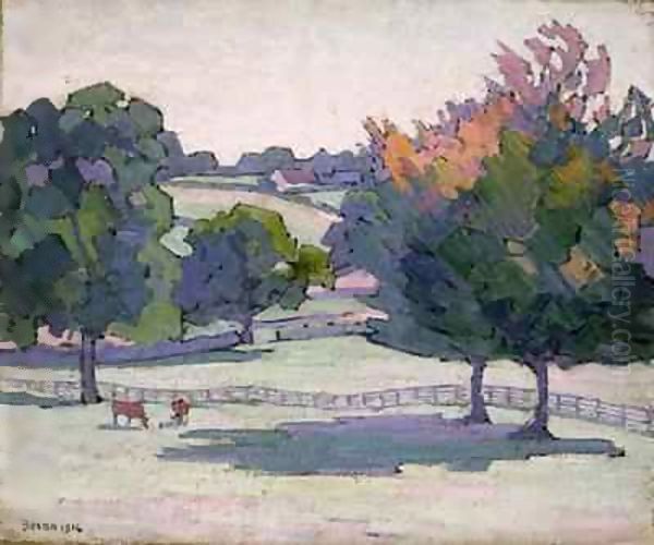 Maples at Cuckfield, Sussex Oil Painting by Robert Polhill Bevan