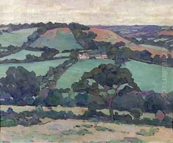 Brimley Hill, Devon Oil Painting by Robert Polhill Bevan