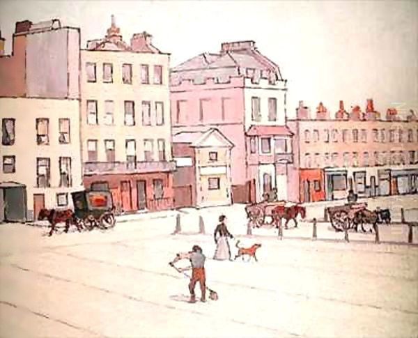 Cumberland Market Oil Painting by Robert Polhill Bevan