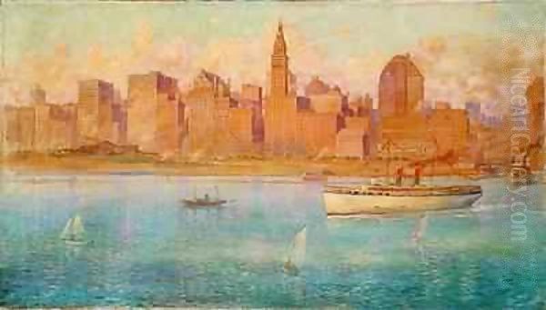 Lake Front, Chicago Oil Painting by Harold Harrington Betts