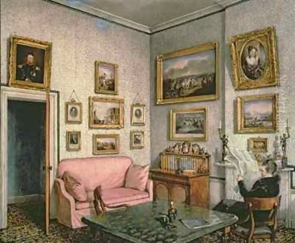 Col. Norcliffe's study at Langton Hall Oil Painting by Mary Ellen Best