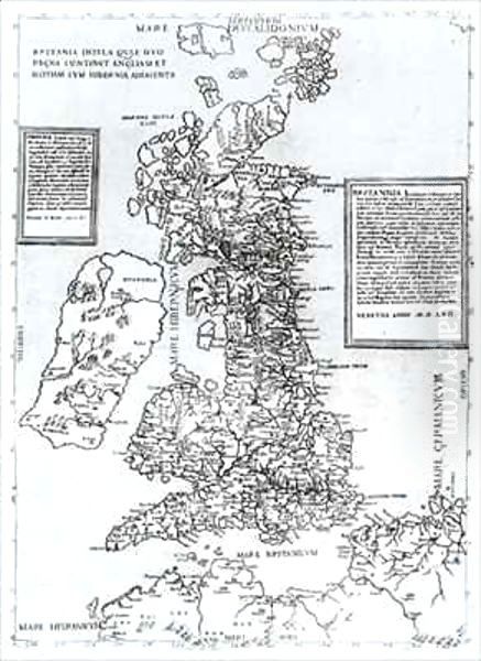 Britania Insula quae dup Regna continet Angliam et Scotiam cum Hibernia adiacente Oil Painting by Fernando Bertelli