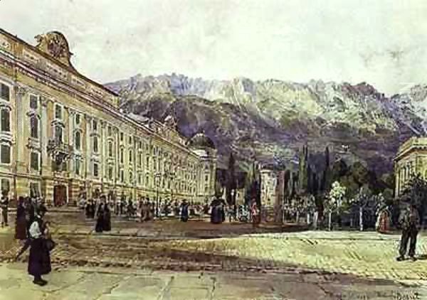 Burg, Innsbruck Oil Painting by Rudolf Bernt