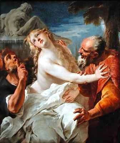 Suzanna and the Elders Oil Painting by Francesco Bernardini