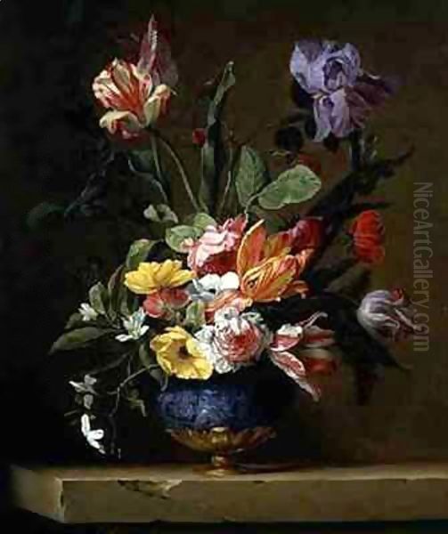 Still Life of Flowers Oil Painting by Jacques Samuel Bernard