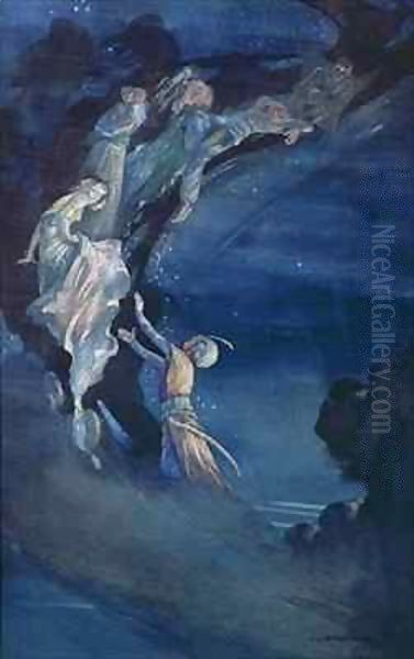 For in and out, above, about, below, Tis nothing but a Magic Shadow show Oil Painting by C.E.B. Bernard