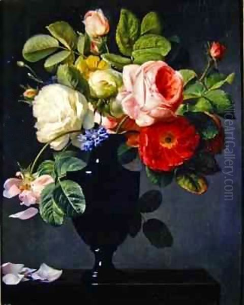 Still life with flowers 2 Oil Painting by Antoine Berjon