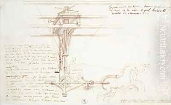 Design for the chariot of Phaeton in the opera by Lully Oil Painting by Jean I Berain