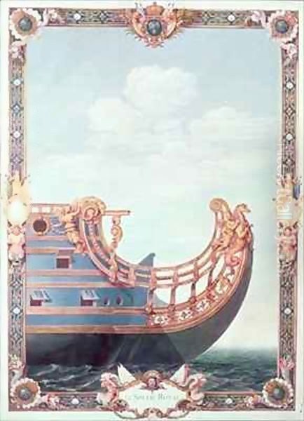 The Prow of 'Le Soleil Royal' Oil Painting by Jean I Berain