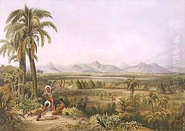 Pirara and Lake Amucu, the Site of El Dorado Oil Painting by Charles Bentley