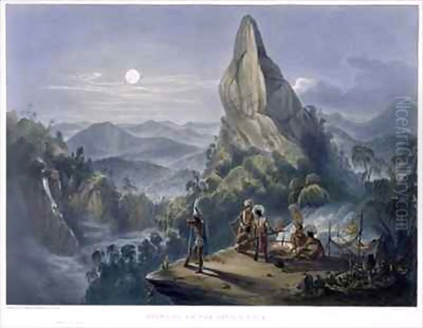 Ataraipu or the Devil's Rock Oil Painting by Charles Bentley