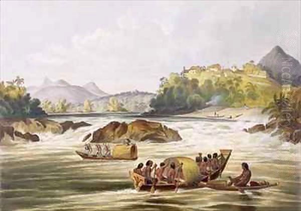 Brazilian Fort St. Gabriel on the Rio Negro Oil Painting by Charles Bentley