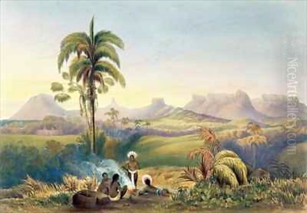 Roraima, a Remarkable Range of Sandstone Mountains in Guiana Oil Painting by Charles Bentley