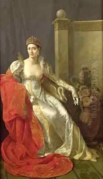 Elisa Bonaparte (1777-1820) Princess Bacciochi Oil Painting by Marie-Guillemine Benoist