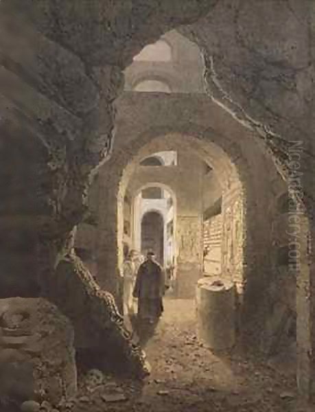 Catacombs of San Calixto in Rome Oil Painting by Felix Benoist