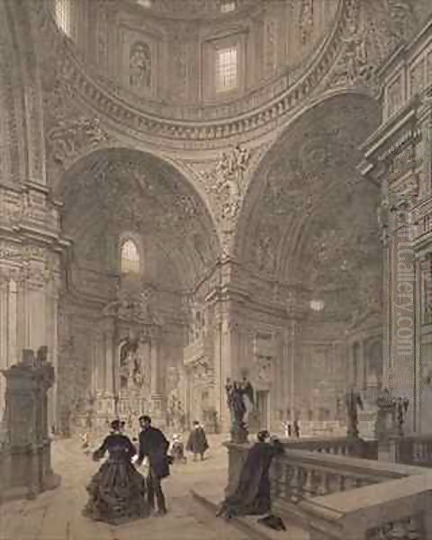 Chapel of St. Ignatius of Loyola, Chiesa del Gesu Oil Painting by Felix Benoist