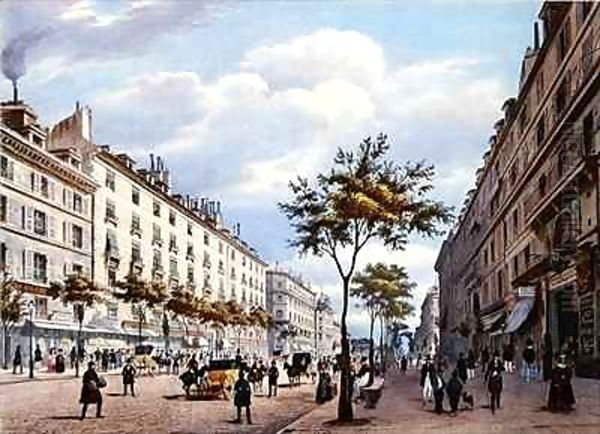 The Boulevard des Italiens Oil Painting by Felix Benoist