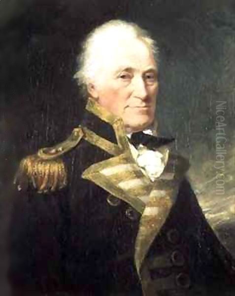 Portrait of Vice-Admiral John Hunter Oil Painting by William Mineard Bennett