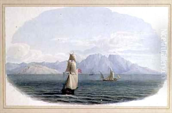 Seascape, said to be Apes Hill, Barbary Coast Oil Painting by William Bennett