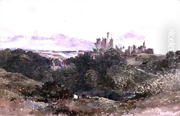 Warkworth Castle, Northumberland Oil Painting by William Bennett