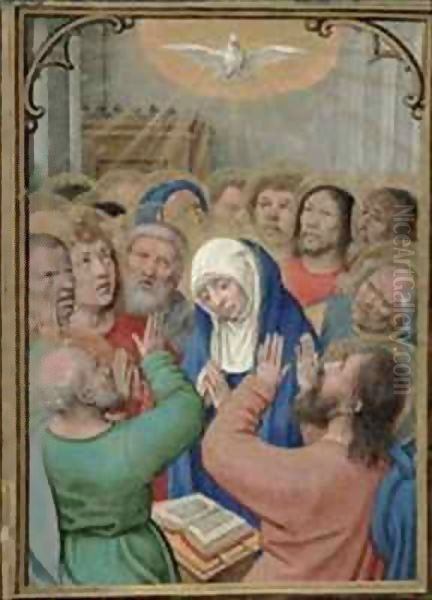 Pentecost Oil Painting by Simon Bening