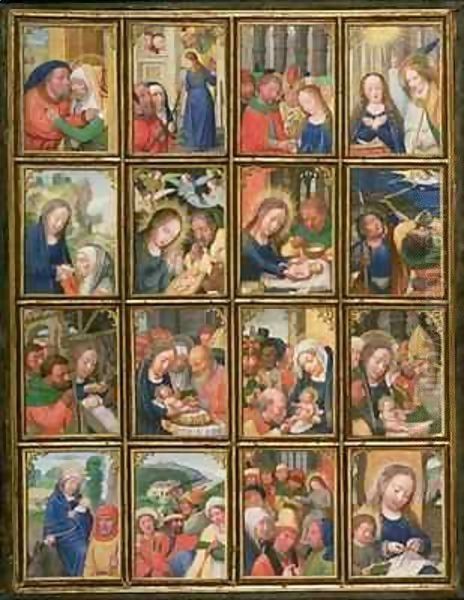 Life of the Virgin, from the 'Stein Quadriptych' Oil Painting by Simon Bening