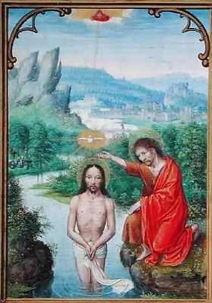 Baptism of Christ Oil Painting by Simon Bening