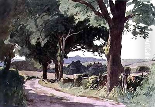 Scene near Pulborough, West Sussex Oil Painting by Ernest Benger or Berenger