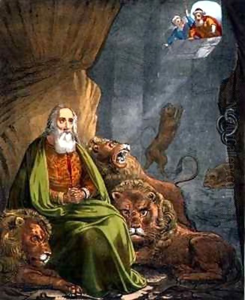 Daniel in the Lions' Den Oil Painting by Siegfried Detler Bendixen