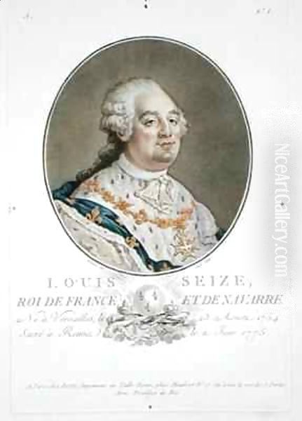 Portrait of Louis XVI (1754-93) Oil Painting by Benard