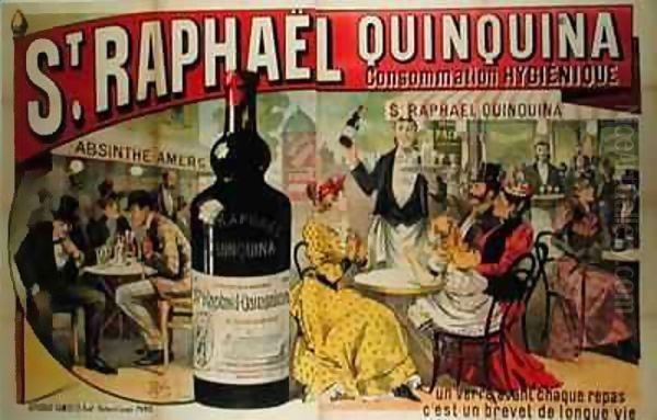 Poster advertising 'St. Raphael Quinquina' French aperitif Oil Painting by Jose and Michele, A. Belon