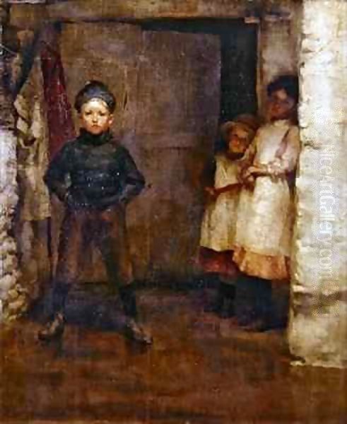 In the Doorway Oil Painting by Robert Anning Bell