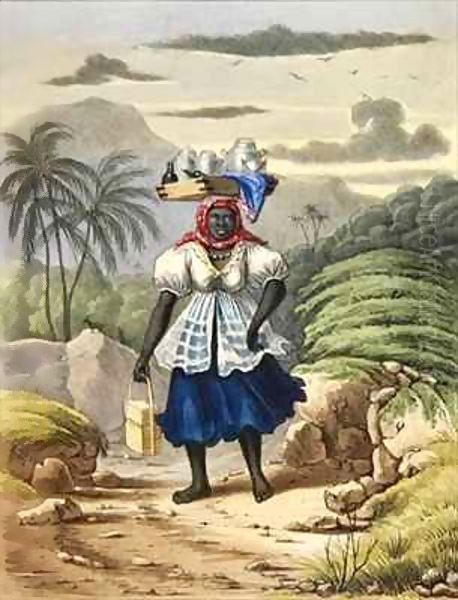 Milkwoman Oil Painting by Isaac Mendes Belisario