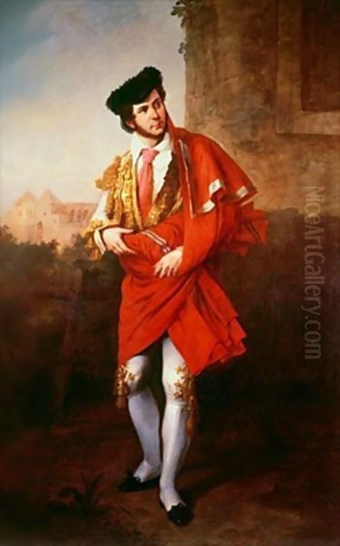 Portrait of a bullfighter Oil Painting by Antonio Cabral Bejarano