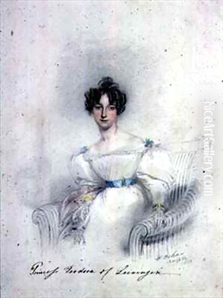 Princess Anne Feodorowna of Leiningen Oil Painting by William Behnes