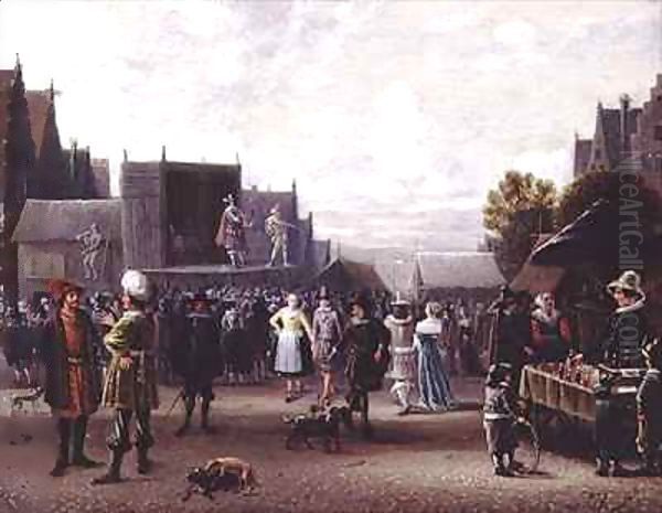 The Kermesse Oil Painting by Sybrand Van Beest