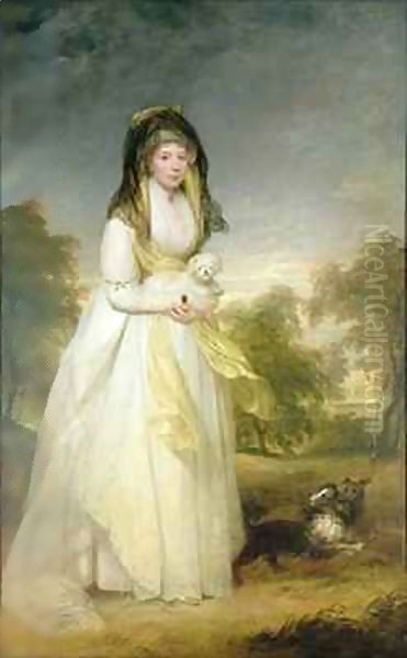 Portrait of Queen Charlotte (1744-1818), wife of King George III Oil Painting by Sir William Beechey