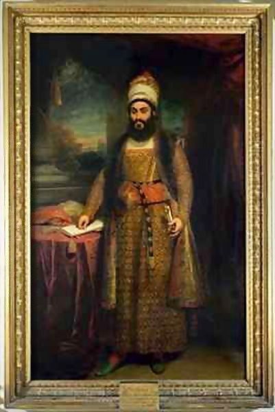 Portrait of Mirza Abul Hassan, Persian Ambassador (1785-1880) Sent by the King of Persia to England Oil Painting by Sir William Beechey