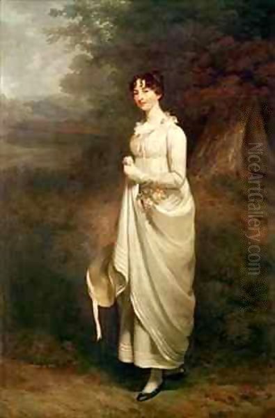 Portrait of Marcia. B. Fox 2 Oil Painting by Sir William Beechey