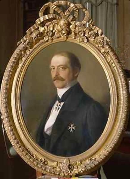 Otto von Bismarck as Prussia's Envoy to the Diet of the German Confederation in Frankfurt Oil Painting by Jakob Becker