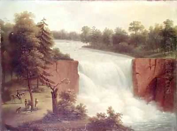 View of the Genesee Falls Oil Painting by Comte de Beaujolais