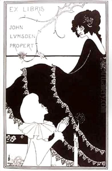 Ex-Libris by John Lumsden Propert Oil Painting by Aubrey Vincent Beardsley