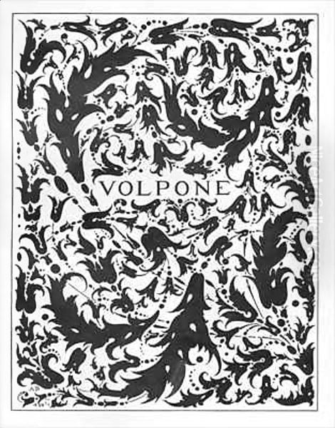 Frontispiece to 'Volpone' Oil Painting by Aubrey Vincent Beardsley