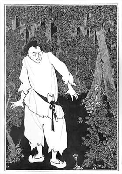 Ali Baba in the Woods Oil Painting by Aubrey Vincent Beardsley