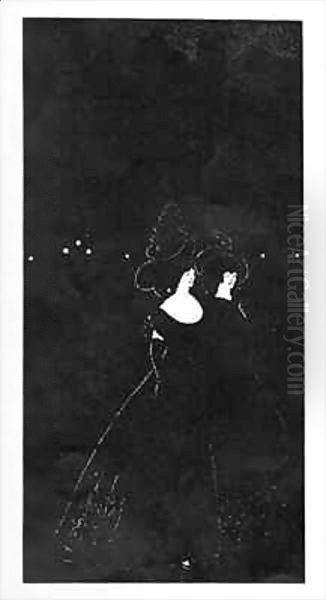 Les Passades Oil Painting by Aubrey Vincent Beardsley