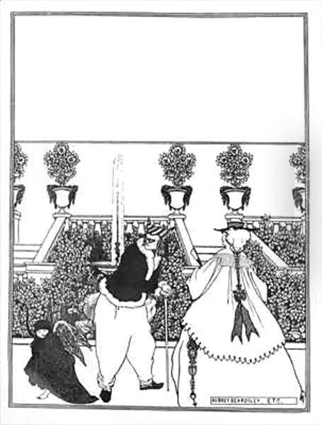 Front Cover Design for 'The Savoy' Oil Painting by Aubrey Vincent Beardsley