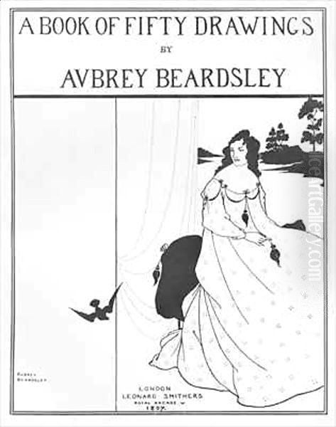 Title Page for 'A Book of Fifty Drawings' Oil Painting by Aubrey Vincent Beardsley