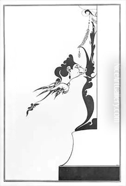 Front Cover of 'The House of Sin' Oil Painting by Aubrey Vincent Beardsley