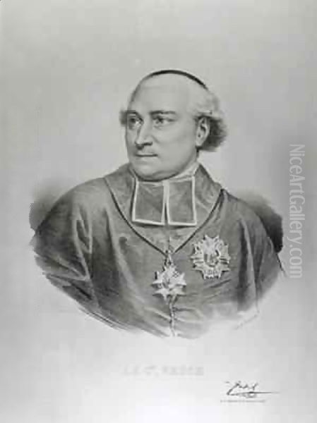 Portrait of Cardinal Joseph Fesch (1763-1839) Oil Painting by Charles Louis Bazin